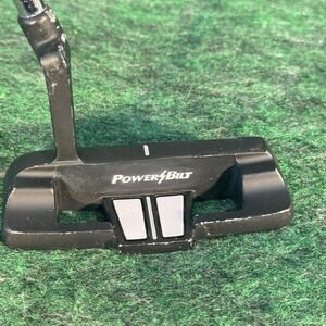 PowerBilt White Face WF-02 Mallet Putter Mens RH 35 In Steel Black Golf Club